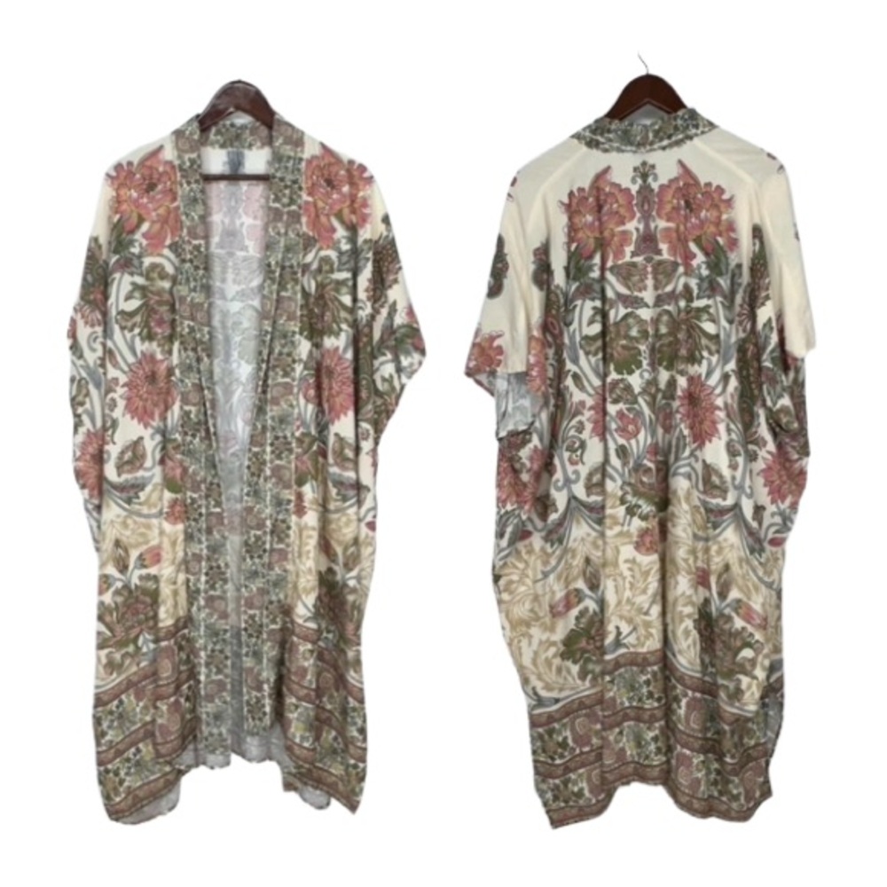 Blank London Shabby Chic Detailed Floral Open Front Cover Up Cardigan Size OS
